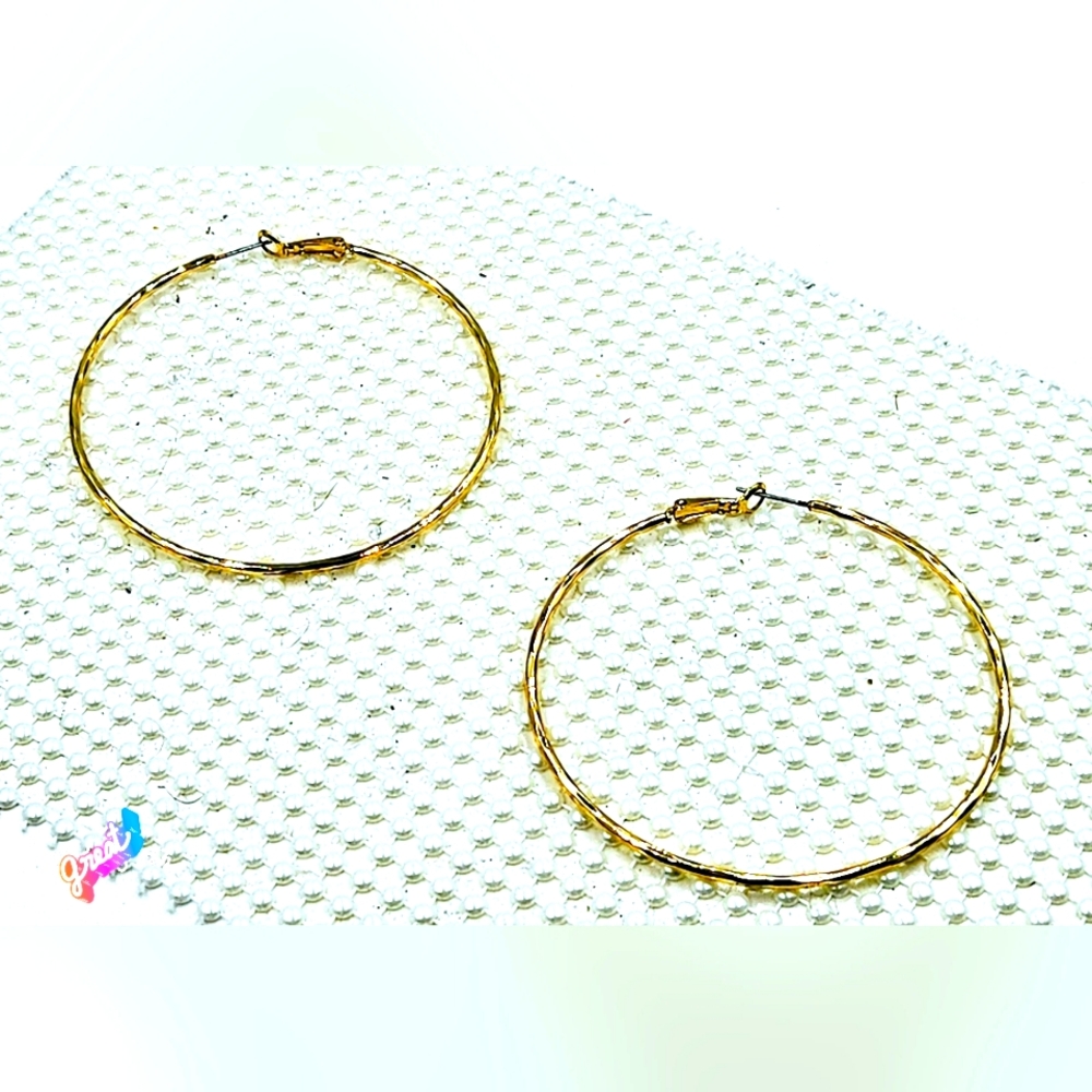 Textured 2mm Hoops - Picture 3 of 7